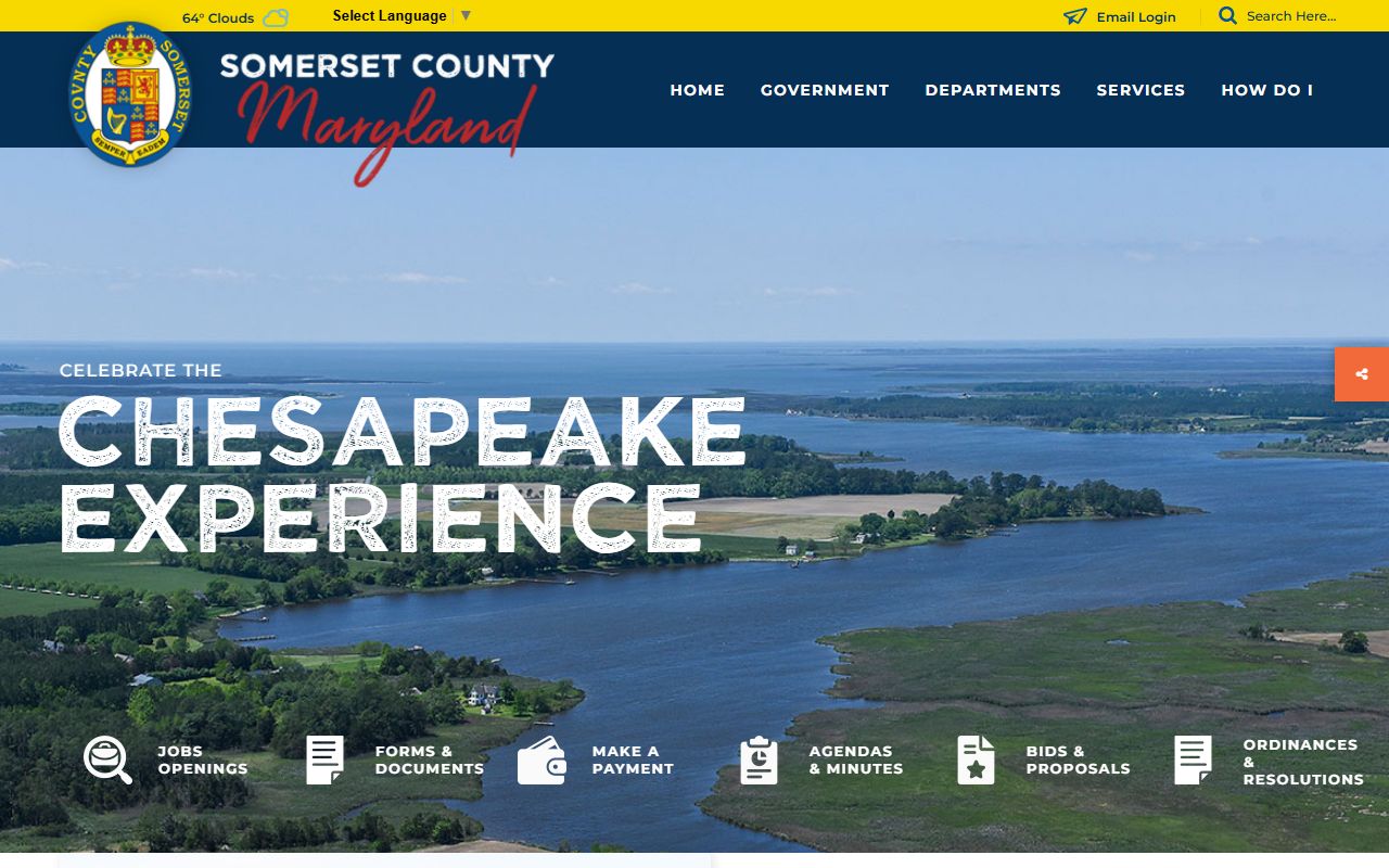 Somerset County government website with links to sheriff and detention center for recent bookings